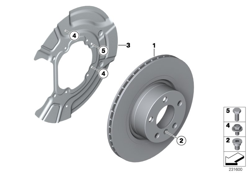 Rear wheel brake / brake disc