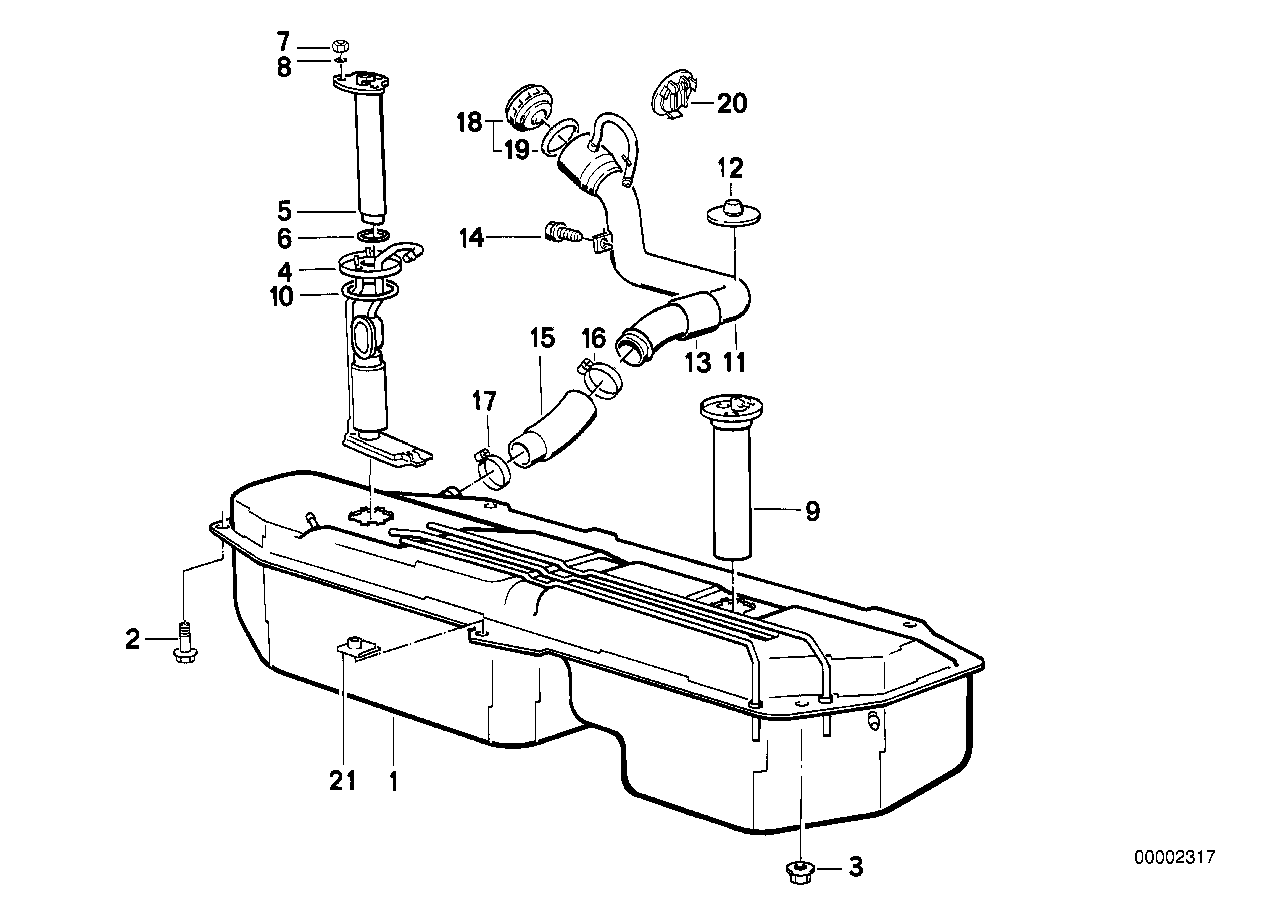 Fuel tank/fuel feed