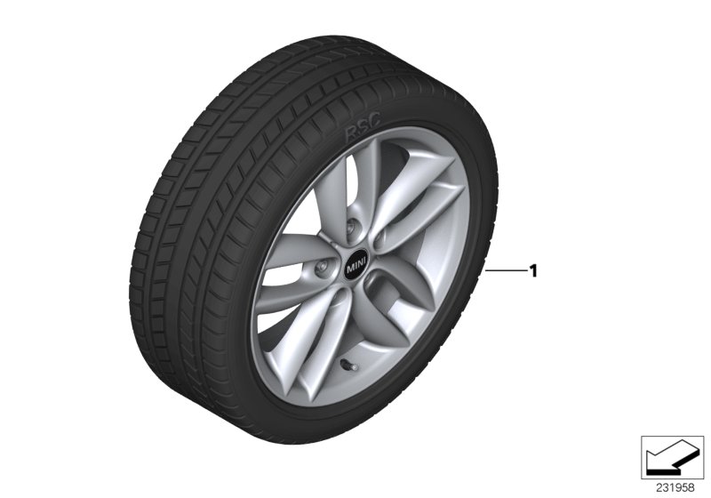 Winterkomplettrad Double Spoke R124