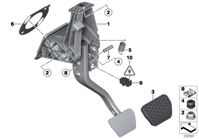 Fusshebelwerk Automatikgetriebe