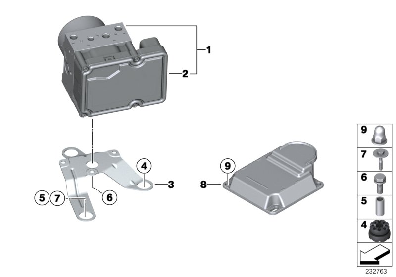 Hydro unit DXC/fastening/sensors