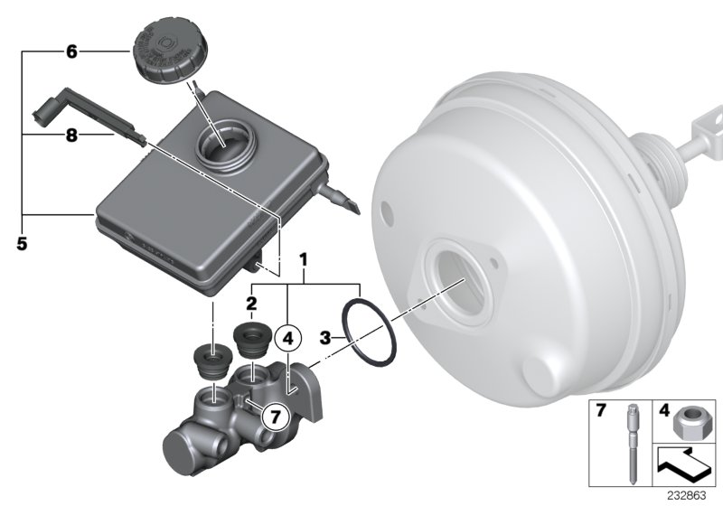 Brake master cylinder/expansion tank