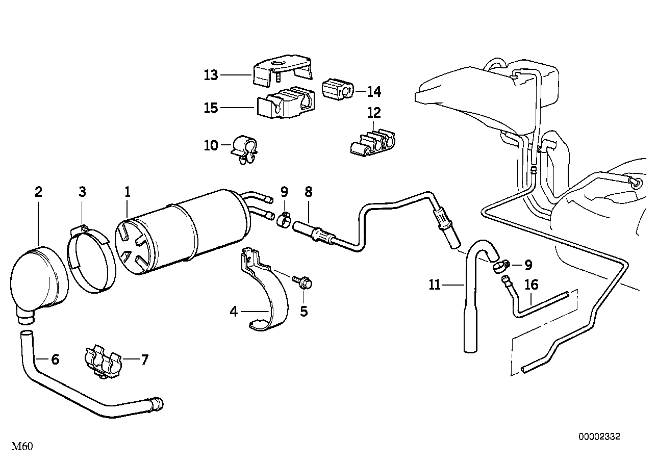 Aktivkohlefilter/Leitungen