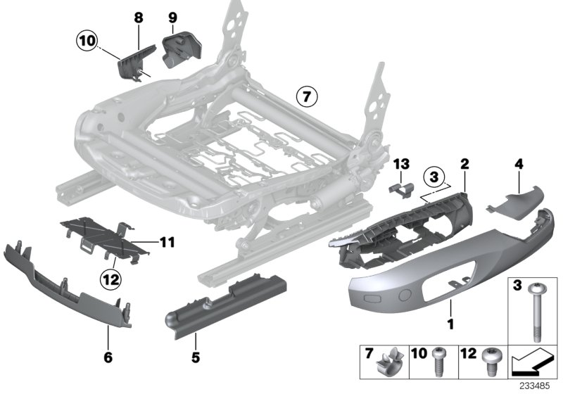 Seat, front, seat panels, electrical