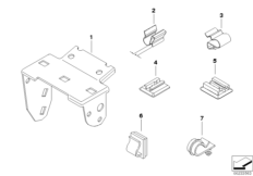 Holder, plug connection/line clip