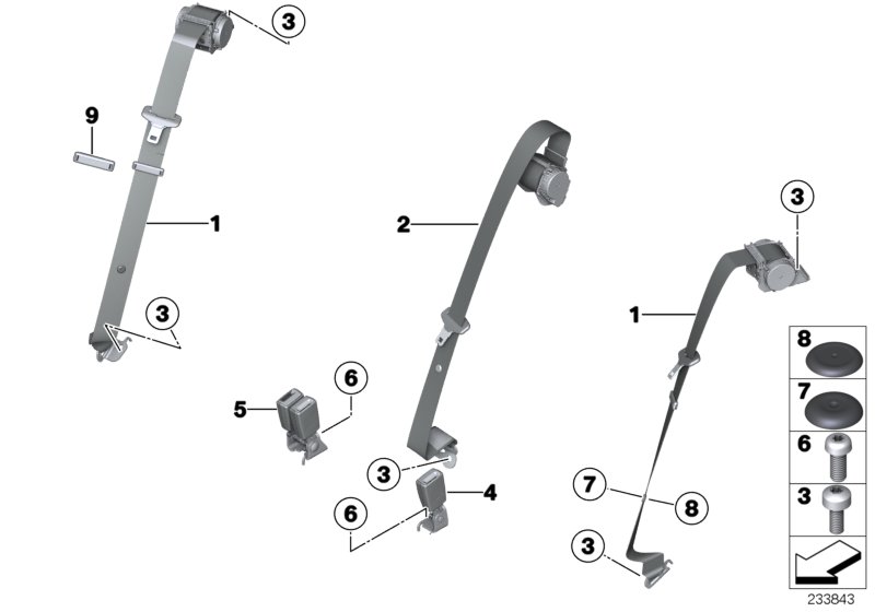 Ceinture de sécurité arrière