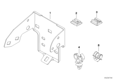 Holder, plug connection/line clip