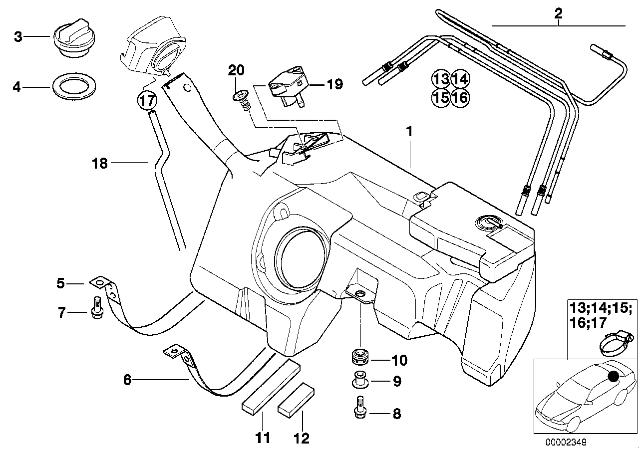 Reservoir de carburant plastique