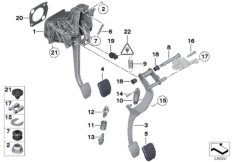 Mecanismo de pedales cambio manual