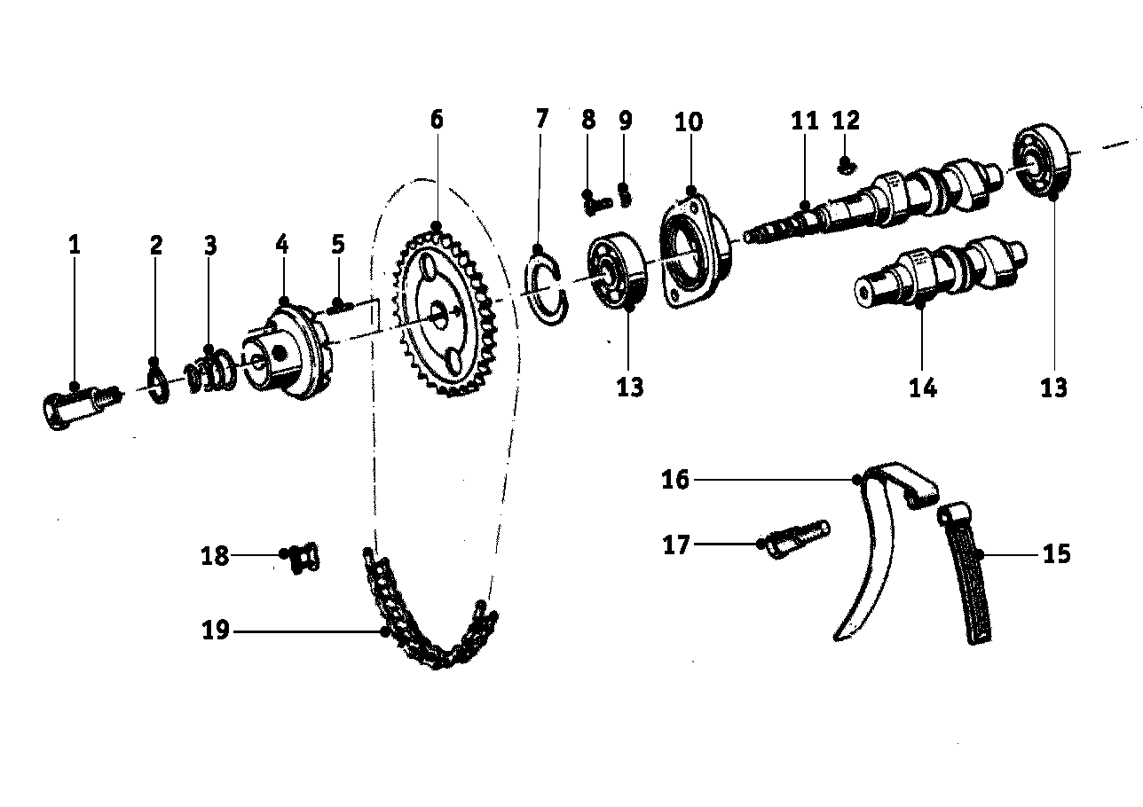 Nockenwelle, -Rad, Steuerkette