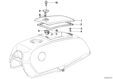 Fuel tank-tool container