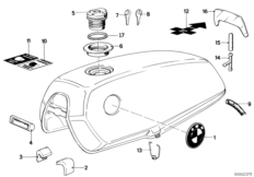 Fuel tank mounting parts