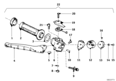 Handle unit, right