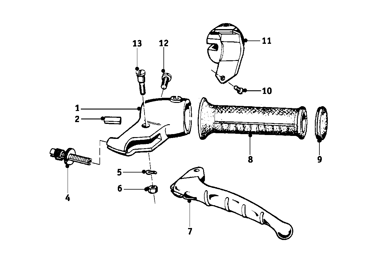 Handle unit left