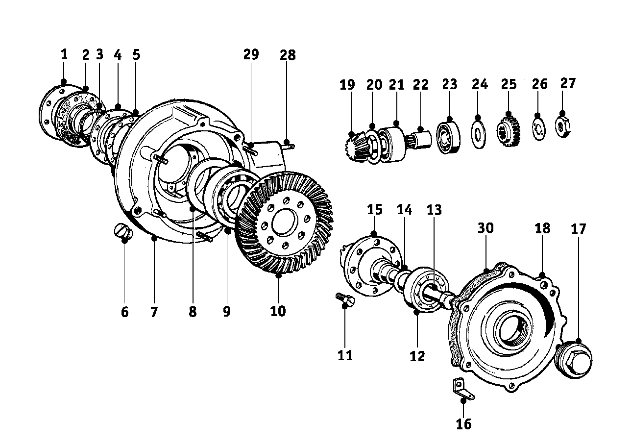 Rear-axle-drive parts