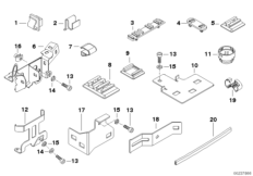 Various cable holders