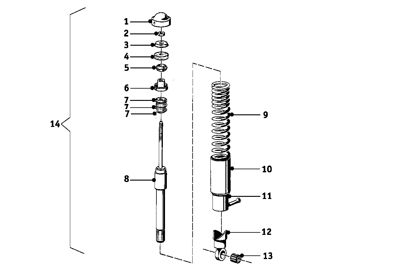 Federbein hinten