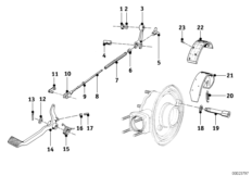 Rear wheel brake