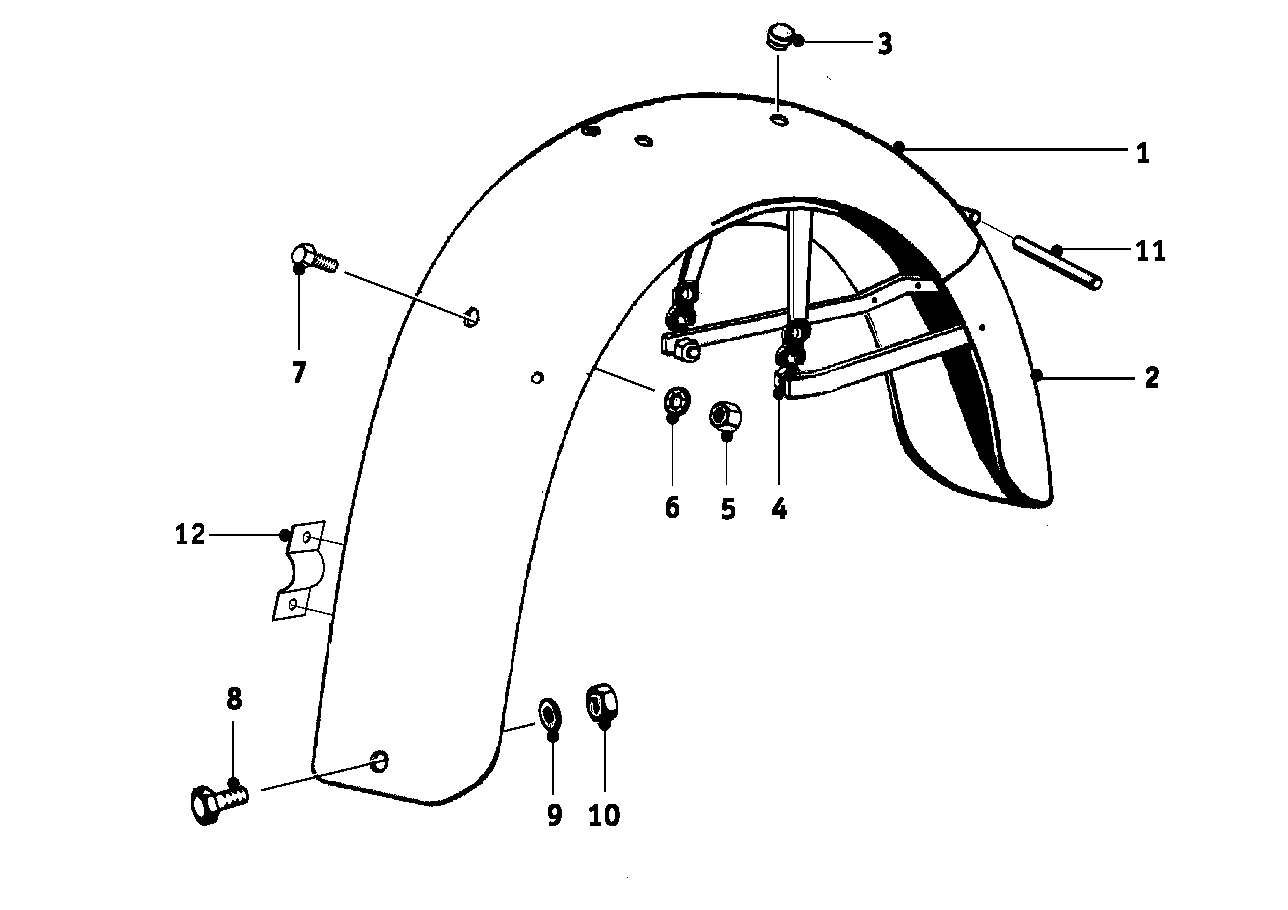 Achterspatbord aanbouwdelen