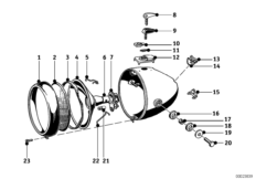 Koplamp installation parts