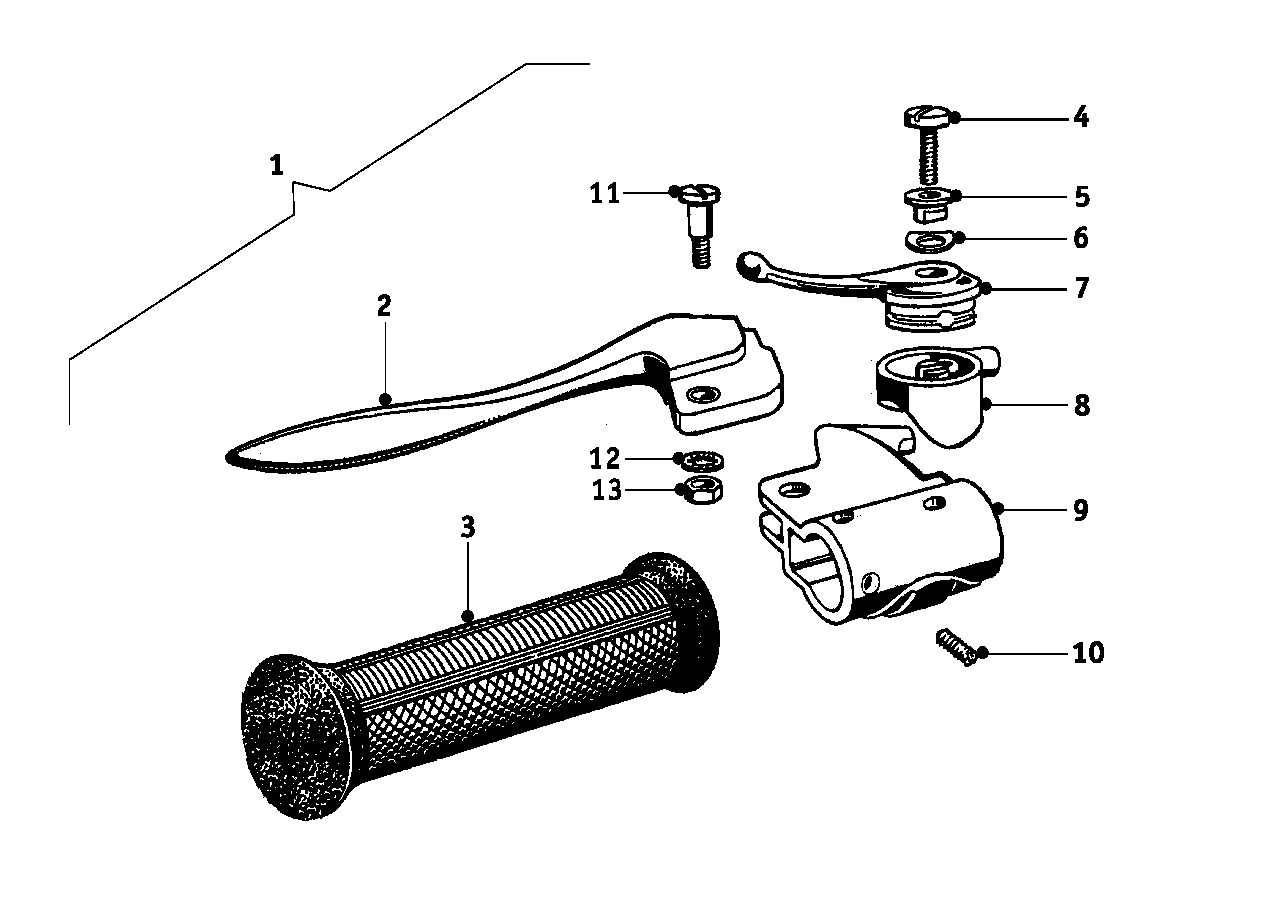 Handle unit left