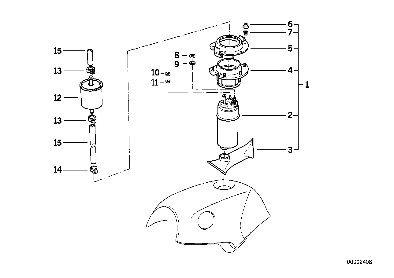 Fuel pump/fuel filter