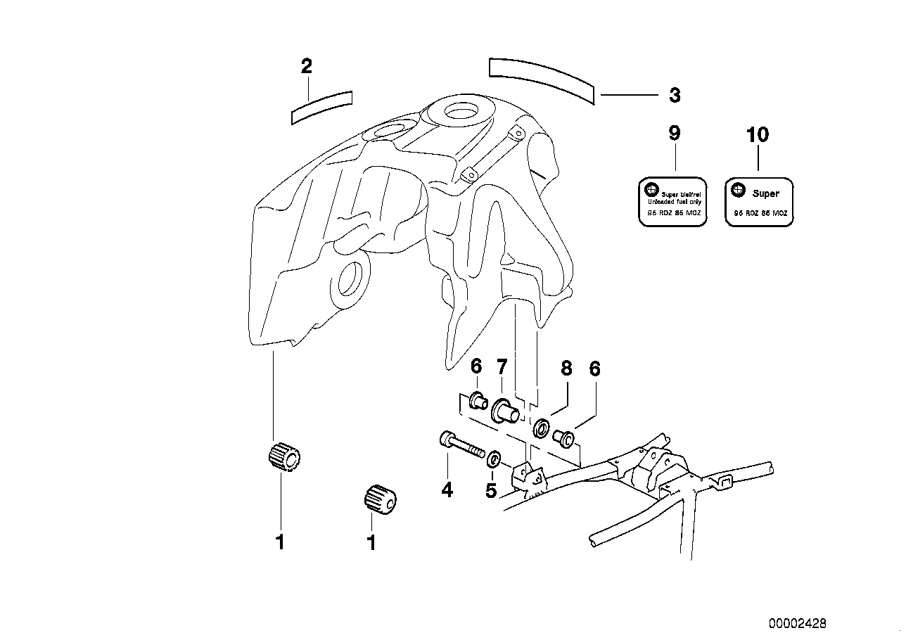 Benzinetank/aanbouwdelen