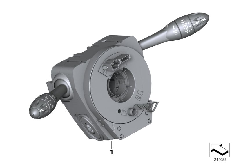 Switch cluster steering column