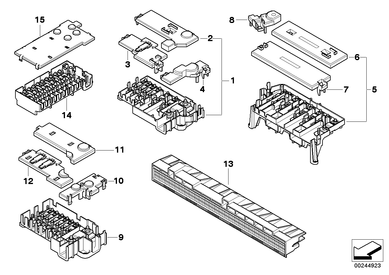 Piezas sueltas p. caja de fusibles