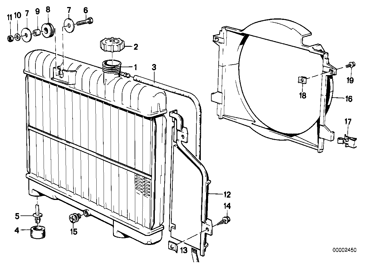 Wasserkühler/Zarge