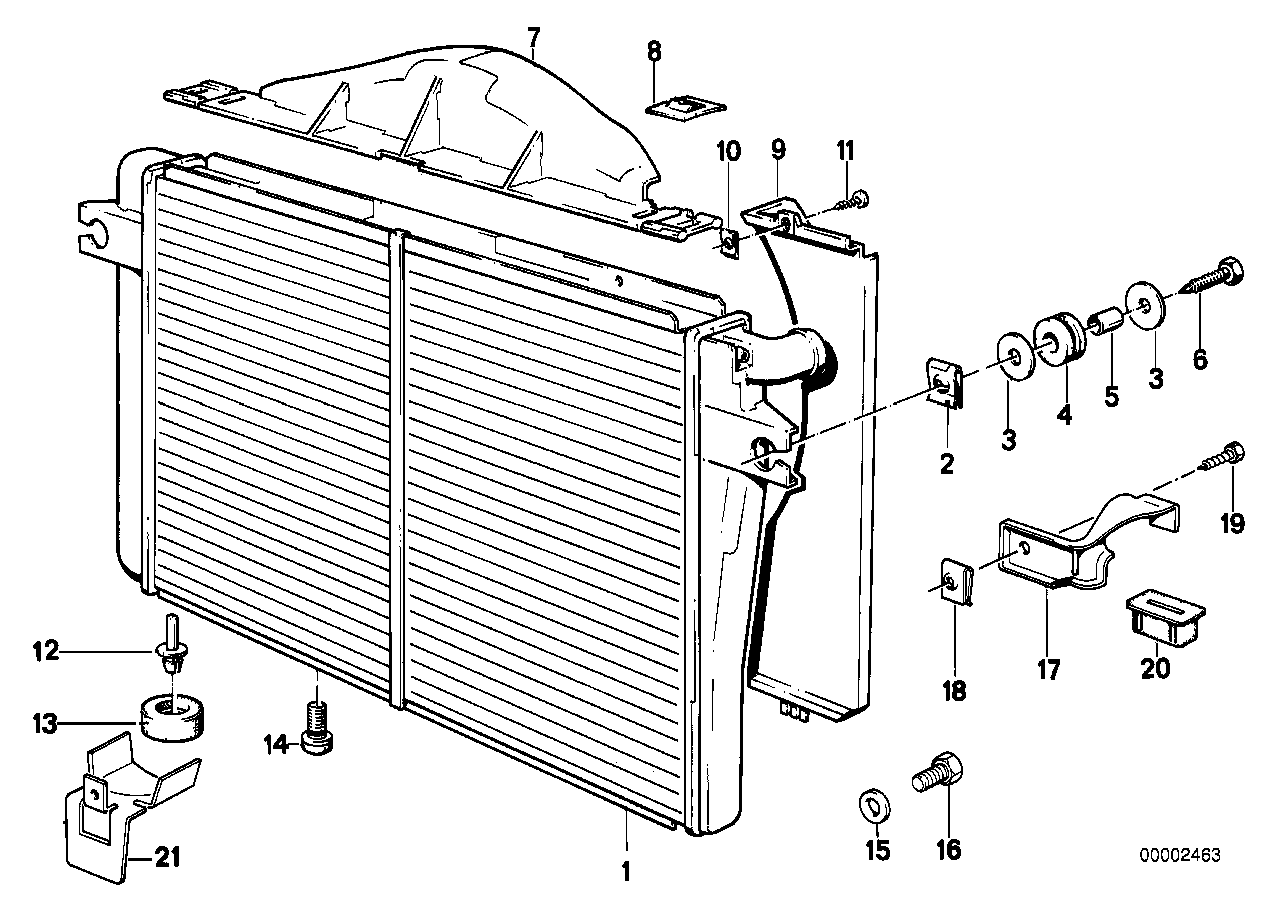 Wasserkühler/Zarge