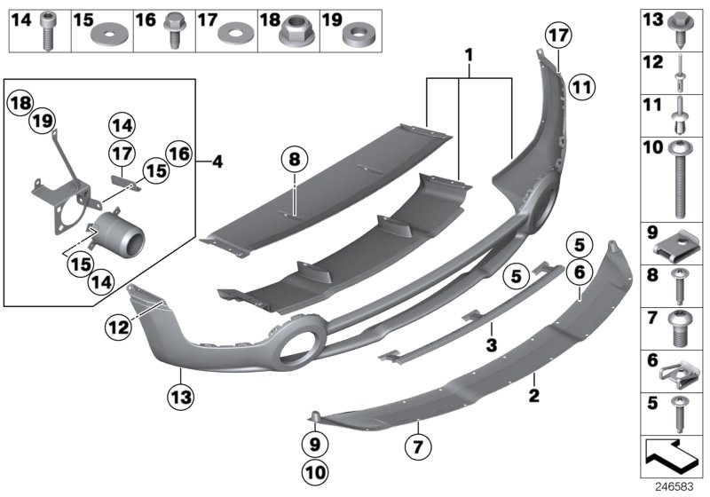 Habillage arr. pack aérodynamique JCW