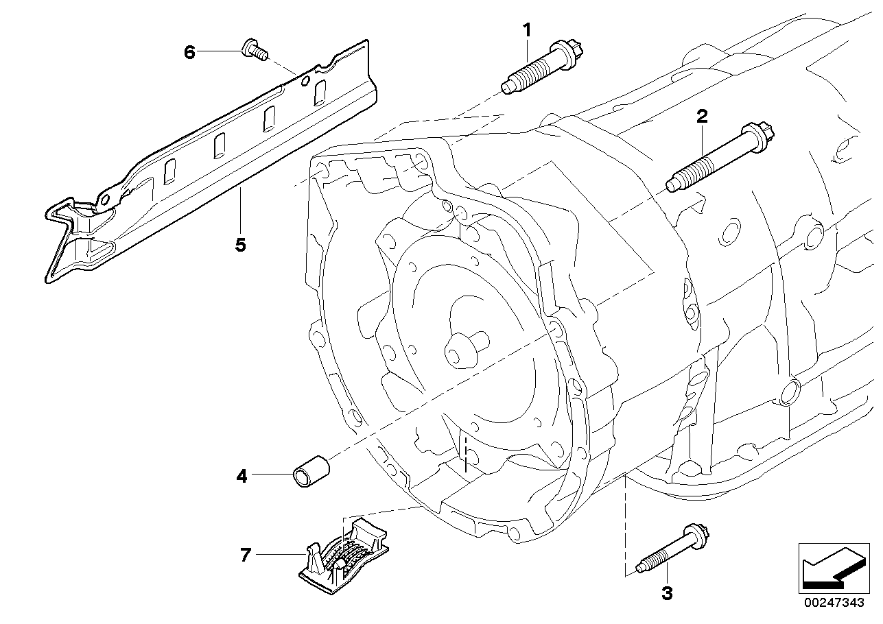 Transmission mounting parts