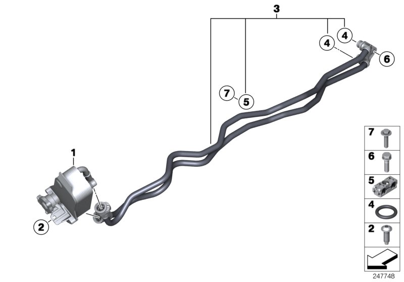 Échang. therm./conduite rad. huile BV