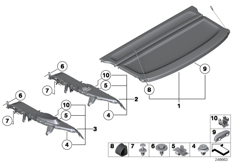 Rear window shelf