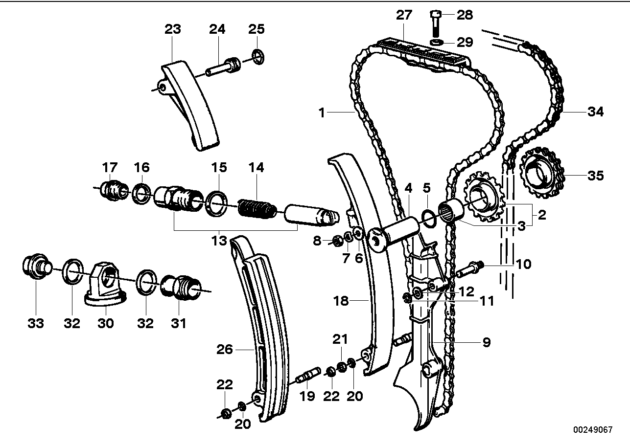 Mechanizm ster.-łańcuch sterujący