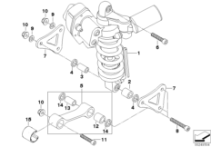 Spring strut ESA, rear