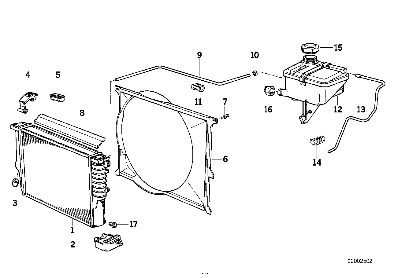 Radiateur/druk reservoir/omlysting