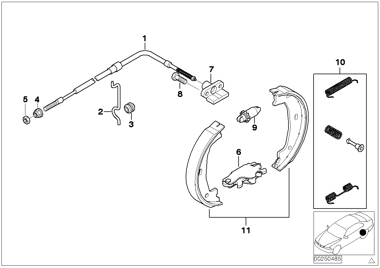 Feststellbremse/Bremsbacken