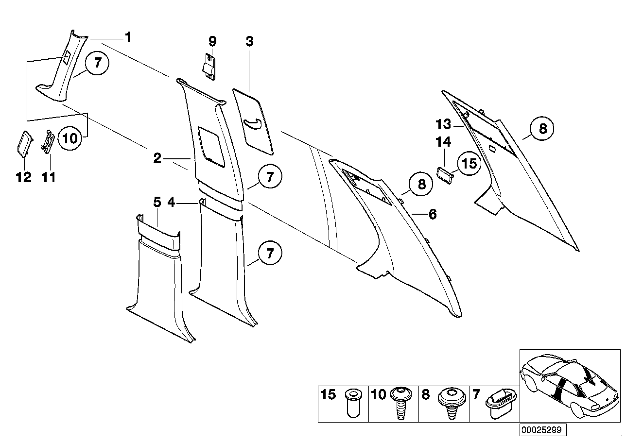 A/B/Cピラートリムカバー