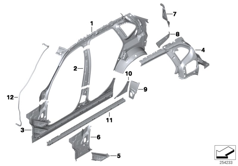 Nervure laterale-pieces separees