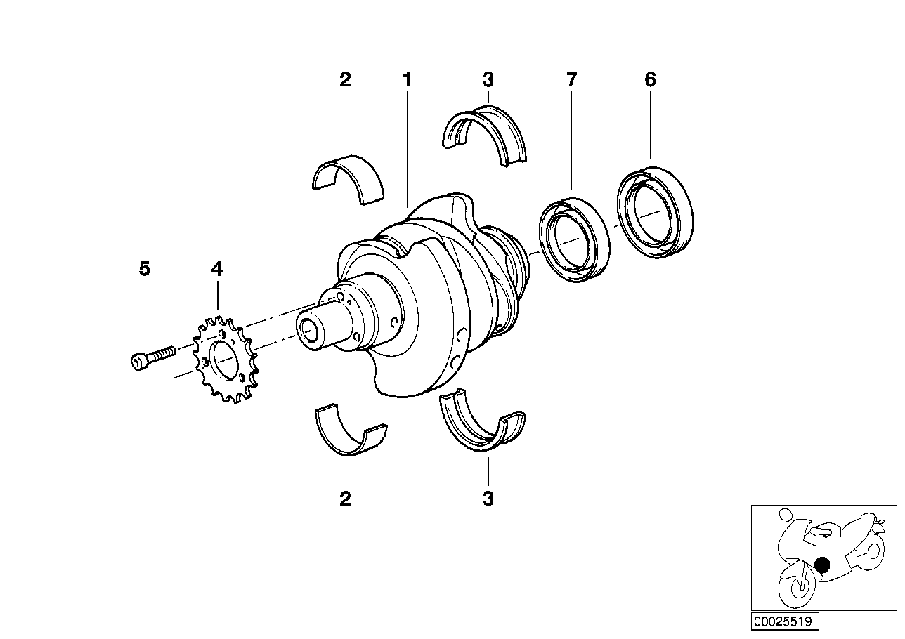 Kurbelwelle Anbauteile