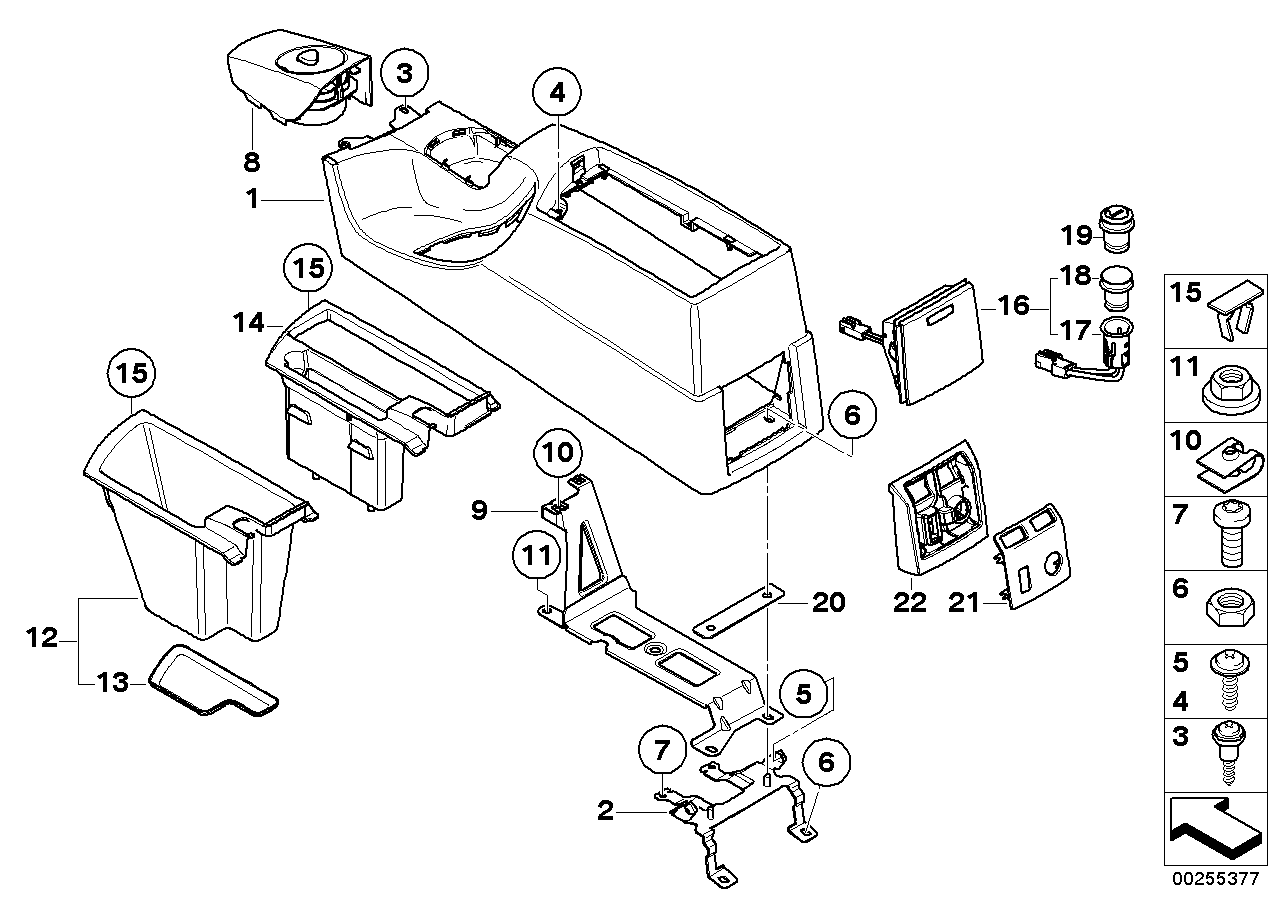 Centre console