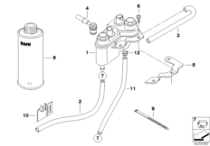 Recipiente de líquido com ABS integral