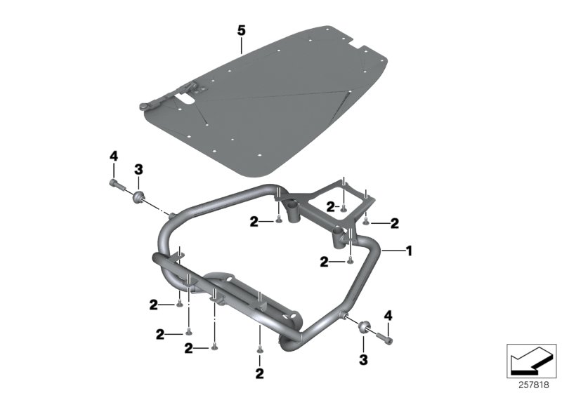 Soporte para caja equipo radioeléctrico