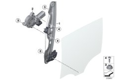 Meccanismo cristallo portiera posteriore