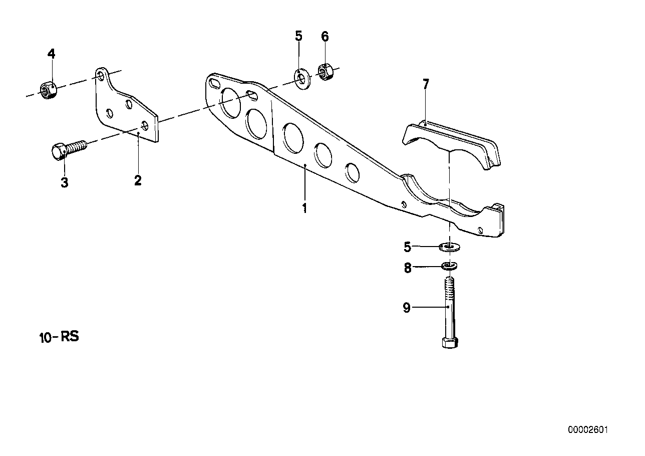 Piezas para suspens.del tubo de escape