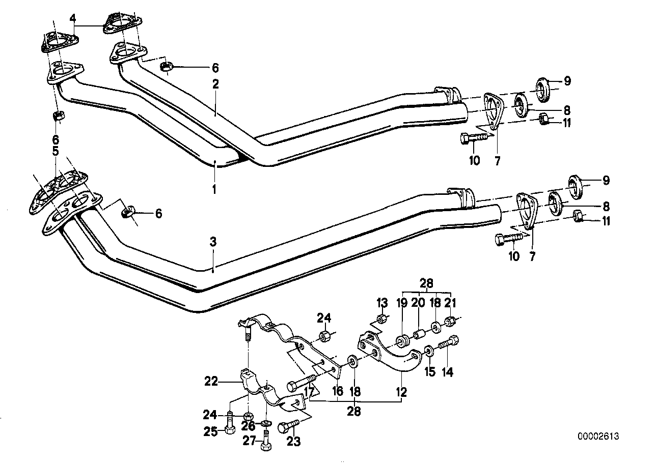 Tubo de escape dianteiro