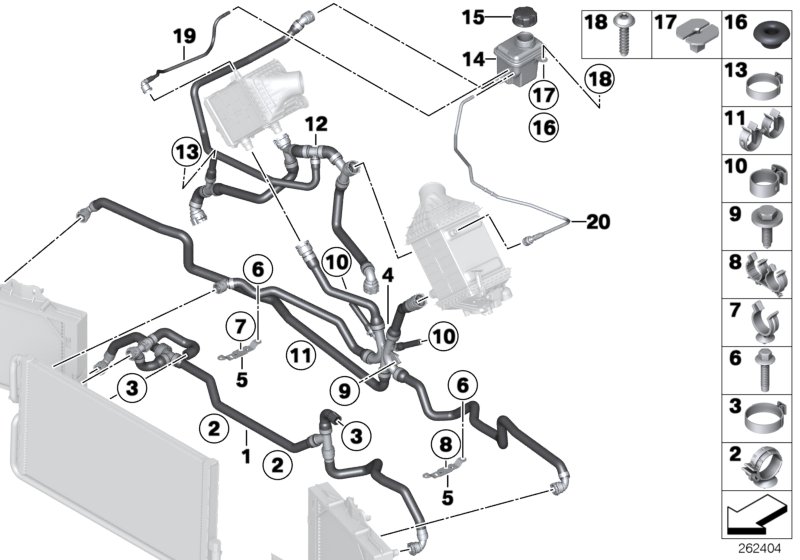 Coolant hose, charge air