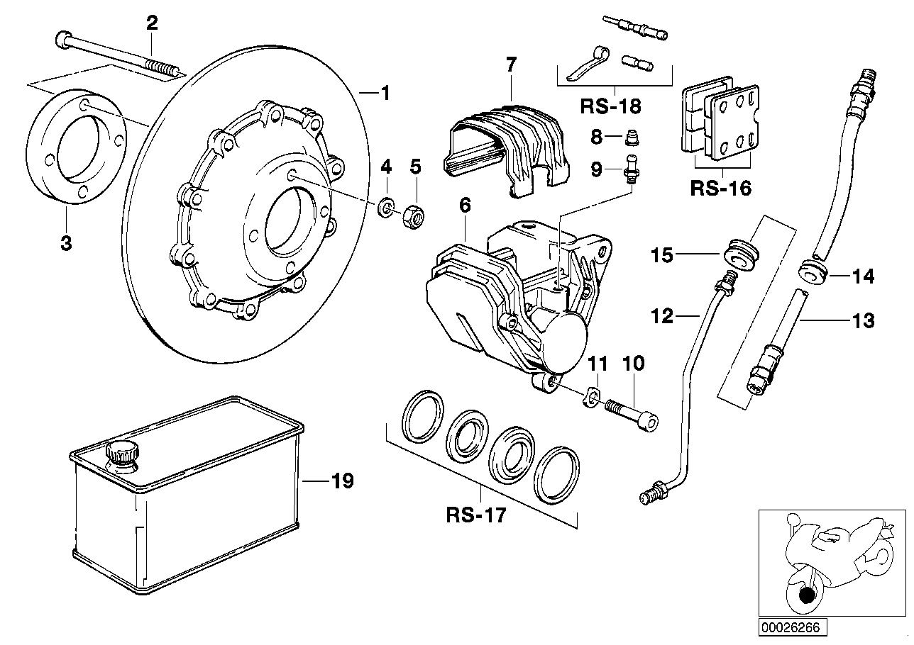 Front wheel brake